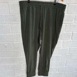 Tek Gear Drawstring Mid Rise Relaxed Fit Green Joggers sz XL